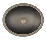 Lenova CB-126 Copper Oval Undermount/Topmount Bathroom Sink, Oil Rubbed Bronze Finish by Lenova