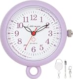 [リトルマジック]【可愛くてプロ仕様】【公式】[自分で電池交換可][日本製ムーブメント] ナースウォッチ 懐中時計 時計 コロレ30(NAS30-MAGPマカロングレープ）