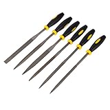ueetek 6pcs木製ファイルセット快適なハンドグリップハンドルミニ木製Raspファイルツール 14 x 0.3CM ブラック 6W5153011XJZPO5383