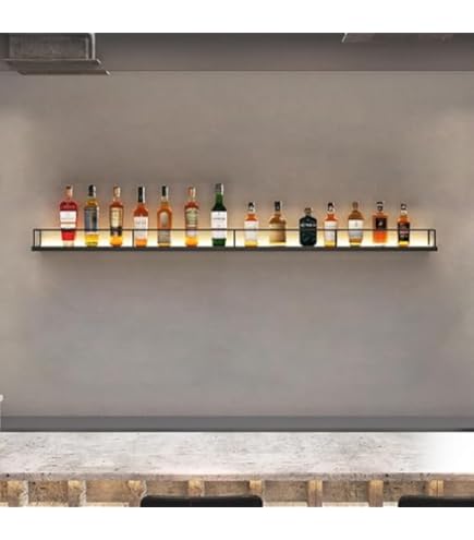 Amazon｜壁掛けアイアンワインラック,酒ラック,ボトルスタンド,酒 棚