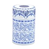 茶筒 茶缶 コーヒー缶 デュールロイヤル ブルー 150g 保存容器 キャニスター 密閉 中蓋 静岡 かやまえん