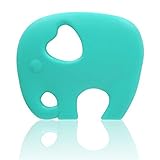 AILAMS Elephant Baby Teether Ring,Food Grade Silicone BPA FreeFDA approved,toddlers Teething Toy (Tu