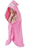 (ラボーグ) La Vogue 子供 ベビー アニマル バスローブ バスタオル キッズ 赤ちゃん お風呂 フード付き ポンチョ マント 動物 男の子 女の子 出産祝い ピンク