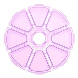 Everpert 小物収納ケース ジェル ネイル用品 化粧品 薬 小物入れ 多用途小型収納 仕切り 8箇 円型 可愛い テーブル整理 透明