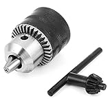 uxcell キータイプドリルチャック 金属 プラスチック材質 1.5-13mm容量 テーパーチップ キースパナ 1/2-20UNF