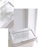 シャロンガラスケース /小物入れ/鏡張り/オシャレ/木製/ アンティーク/ホワイト/収納/ co-br-78