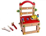 HostarR 木製ボルトとドライバーで椅子を作ろう! 子供 木のおもちゃ 組み立て工具 大工さんセット 幼児 キッズ 1歳から ねじ遊び 知育おもちゃ by Hostar [並行輸入品]
