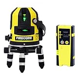 【改良版】Firecore5ライン グリーンレーザー墨出し器 FIR411G レーザーレベル　高輝度　高精度　大矩　受光器対応　回転レーザー線 メーカー1年保証【最先端技術を駆使した墨だし器】【受光器
