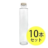 ガラス瓶丸型200ml×10本セット(スクリューキャップ付)(ガラス容器/オイル用空瓶 ハーバリウムオイル用 インテリア雑貨) …