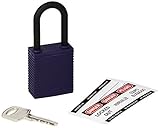 Brady 123349 Lockout Padlock Keyed Alike 1/4 Purple [並行輸入品]