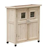 ホワイト／ベランダ収納庫 ベランダ 収納庫 収納 物置 木製 ウッド 80×40×92 ルーバー 小型 ガーデニング ガーデン 収納庫付き コンパクト 庭 ホワイト ブラウン【45005】