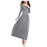 (モコベビー) MOKO BABY レディース 長袖 ロング ワンピース フェミニン セクシー ゆったり 着心地 ハイウエスト 体型カバー 美スタイル 旅行 ルームウェア 部屋着 リラックス マタニテ