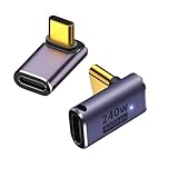 usb4.0 usb c 変換アダプタ 2個セット PD240W/5A急速充電 40Gbps高速転送 Type C 変換 アダプター タイプc l 変換 8K@60Hz映像出力 type-c l字 l型 usb-c l字 変換コネクター Thunderbolt 3 Mac Book Pro Switch NexusなどのType C機器に対応 (A タイプ)