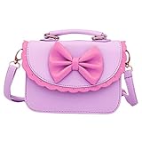 ポシェット女の子 バッグ ハンドバッグ 2way 遊園地 斜め掛け リボン パープル バッグ 萌えバッグ