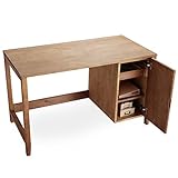 LOWYA （ロウヤ） デスク 机 PCデスク ヴィンテージ調 無垢材 パイン材 ゆっくり閉まる扉 スムーズレール 可動棚 学習机 幅120cm