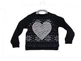 海軍ブルーSweatshirt withホワイトSparkle Heart – 4t
