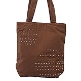 NeoConcept ショルダーバッグ 綿生地 刺繍点点柄 大容量 通勤 通学 レデイース カジュアル トートバッ ショッピング クスポーツ＆アウトドア 高さ32cm 幅30cm 厚さ8cm (ベージ