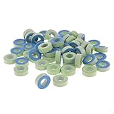 SODIAL(R)ペールグリーンブルーアイアンコアパワーインダクタフェライトリングAT44-52　X50　サイズ：11×6×4mm