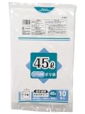 コア ポリ袋 ゴミ袋 45L 白半透明 10枚入 縦80cm×横65cm×厚み0.025mm やわらかタイプ ごみ袋 平袋 A132T