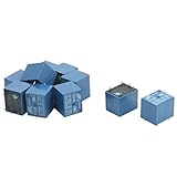 10Pcs パワーリレー　　ブルー　五ピンターミナル単極双投　PCBプラグ　SRD-05VDC-SL-C