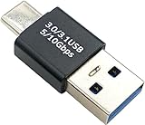 オーディオファン USB Type-A オス ⇔ Type-C オス コネクタ USB3.1 Gen2 (USB 3.2 Gen2) 中継 変換 コネクタ 10Gbps対応