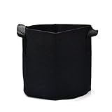 Ruier-tong　不織布プランター 　植物栽培バッグ　植え袋 　丸い布袋　園芸用 フェルト　花　植物　苗　通気性　浸透性　耐久性　3ガロン　ブラック
