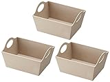 Like-it 収納ボックス アースピース ペーパーミックス ミニバスケット 3個セット ベージュ EPE-23