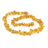 Momma Goose Chip Teething Necklace, Cognac, Small/11-11.5" by Momma Goose [並行輸入品]