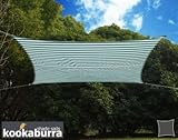 クッカバラ日除けシェードセイル 緑X白ストライプ 5.4x5.4m正方形 紫外線98％カット 防水タイプ OL4005LS