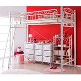 ロフトベッド【Mary】ホワイト 高さが選べる!ロマンティックアイアンロフトベッド【Mary】マリー／ハイタイプ【代引不可】 生活用品 インテリア 雑貨 寝具 ベッド ソファベッド パイプベッド ロフトベッド soz1-40103271-5