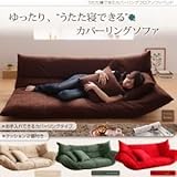 ソファーベッド ロータイプ ブラウン うたた寝できるカバーリングフロアソファベッド【代引不可】 生活用品 インテリア 雑貨 寝具 ベッド ソファベッド ソファベッド その他のソファベッド soz1-40103849-13193-ak [簡易