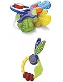 Nuby Icybite Hard/Soft Teething Keys and Wacky Teething Ring [並行輸入品]