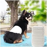HAKOPE 犬 おむつ 男の子用 【12時間超吸収 抗菌消臭 肌にやさしい】 漏れにくい 犬 オムツ 蒸れにくい 犬用おむつ 犬用オムツ マナーおむつ 男の子 おしっこお知らせライン付き(Lサイズ 12枚 ホワイト)