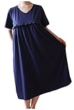 (テトテ) Tetote* 授乳服 ワンピース 半袖 部屋着 レディース ネイビー s001h-nM