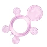 Kesoto 全2種類 ベビー歯のおもちゃ 動物の形の歯固め シリコーン歯のおもちゃ おしゃぶりおもちゃ 透明 - ピンクカメ
