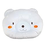 (デアエエオオ)Dianoo良品質ソフトホットコットンベルベットニューボーン赤ちゃんアンチロール枕防ぐ 平らな頭スリーピングポジショナーかわいいくま-青