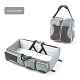 MolySun多機能Foldableマミーバッグ大容量ユニバーサルポータブル旅行屋外折りたたみベッドベビーカーのバスケットおむつバッグ