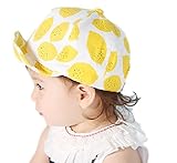 LOTUS LIFE 帽子 キッズ キャップ 男の子 女の子　兼用 46 - 50 cm サイズ調整 可能 レモン柄 (ホワイト)