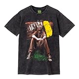 [NYARO] ニルヴァーナ tシャツ ロックT 音楽 半袖 コットン100％ メンズ ブリーチ加工個性的 プリント ゆったり (XL)