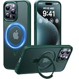 【8年間の技術結晶！4in1超万能モデル】CASEKOO iPhone 15 Pro 用 ケース 米軍MIL規格 耐衝撃 MagSafe対応隠しスタンド 指紋防止 マット仕上げ 黄変防止 薄型半透明 スマホケース ストラップホール付き ワイヤレス充電対応 アイフォン15pro用ケース（グリーン）