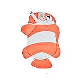 Hebei Shark 新生児 寝袋 寝袋 冬 ベビーカーベッド スワドルブランケット ラップ ベッド キュート ベビー寝袋 (ブルー) 102cm x 59cm オレンジ Sleeping Bags