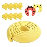 Ancdream コーナーガードクッション セット 長さ5m コーナー ガード 8個 ドアストッパー 2匹 両面テープ 一枚 赤ちゃん 高品質 手触りが良い 安心 安全 衝撃吸収性能 L型厚手