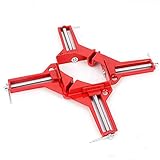 【LORIAJP品】コーナー クランプ クランプ 90° 木工定規 直角 クランプ(赤 1個)