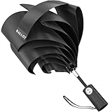 BALLOT 形状記憶 超軽量210g 自動開閉 メンズ 撥水 耐風 コンパクト 折りたたみ傘 ブラック