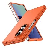 CMYFPOFL ケース 対応 Galaxy Z Fold 7 5G 用の ケース 耐衝撃 薄型カバー 軽量 ハードPC素材 携帯 オレンジ 8-Z Fold 7-10