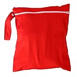 Perfk 可愛い マザーズバッグ　おむつ バッグ　防水　ジッパーバッグ 　レッド　再利用可能