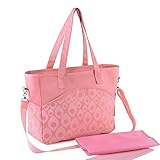 マザーズバッグ おむつバッグ　大容量　多機能　マルチ収納 お出かけ　旅行　ショルダーバッグ ファッション (レッド)