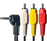 フジパーツ AVケーブル RCA(ピンプラグ)×3⇔4極ミニプラグ(L型) 映像・音声用 1.5m FVC-129A