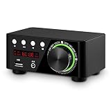 Nobsound Mini Bluetooth 5.0 パワーアンプ USB 音楽プレーヤー ステレオ ホーム/カー オーディオアンプ (ブラック)