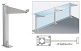 CRLサテン陽極酸化18 " Left Hand Open EndパーティションPost with Top Shelf by CR Laurence